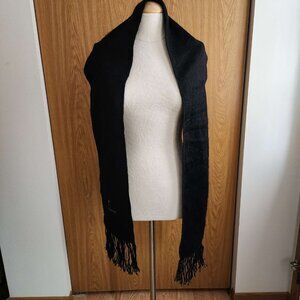 Black Alpaca Camargo Scarf Like-New Condition